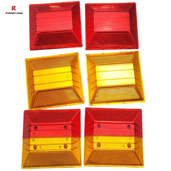 KUWAIT Marqueurs routiers en ABS réfléchissants haute visibilité 100 mm avec goujons de sable et LOGO acrylique personnalisé k-liote