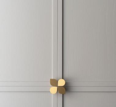 OEM 20mm Aluminium Petal Kitchen Cupboard Handles For Cabinet