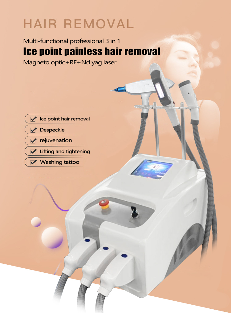 Машина 4 красоты лазера салона Nd Yag RF IPL Elight диода в 1 ODM