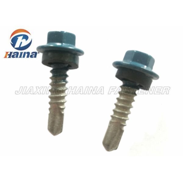 carbon steel drive metal Roofing hex head self drilling screws and washers