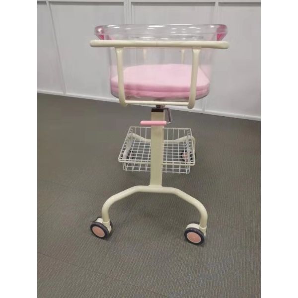 Розовая мобильная кровать младенца больницы кроватки, Невборн кроватка младенца больницы с тазом АБС