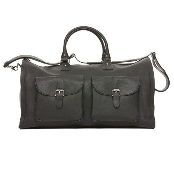Luxury Casual Men'S Leather Garment Weekender Bag For Weekend Getaway / Business Trip