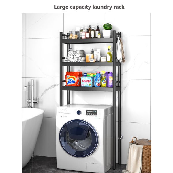 2021 New Large-capacity Multi-layer Metal Washing Machine Rack Bathroom Storage Rack Paper Towel Holder