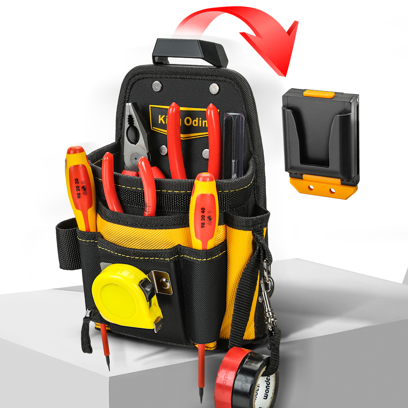 Multi Functional Repair Tool Waist Bag Clip-on Tech System  Electrition Tools Bag Tool  Waist Bag
