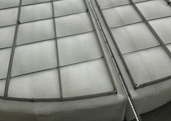 Polypropylene Wire Mesh Demister Pad SS304 Frame for SO2 Wet Scrubber