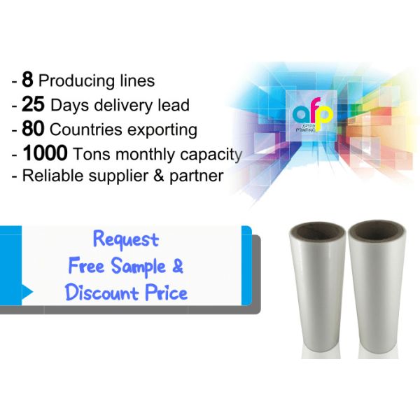 Glossy / Matte White BOPP Thermal Lamination Film FDA Certificate Passed