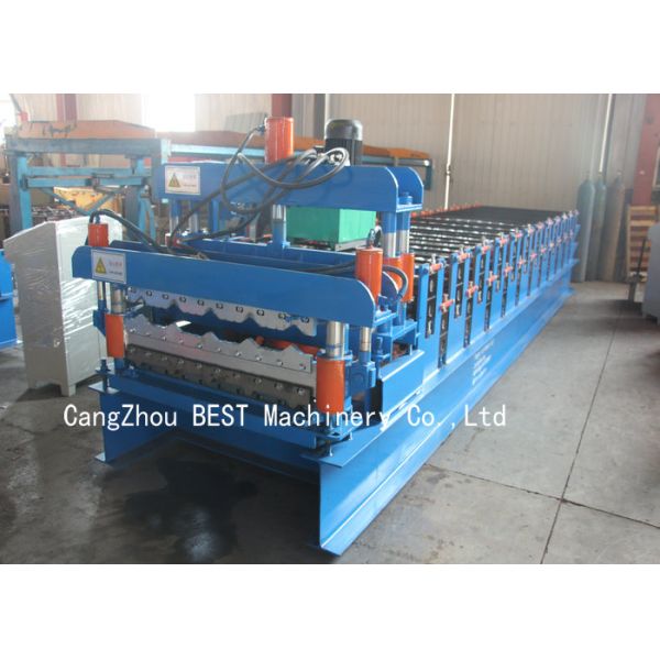 Roof Double Layer Roll Forming Machine Hydraulic Cutting 350H Steel Materials