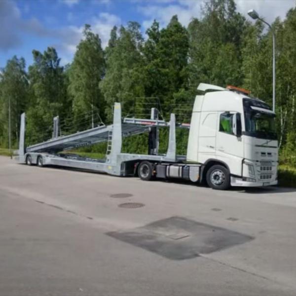 Air Suspension System 2 Axles Car Carrier Trailer for SUV/Pickup Truck Transportation