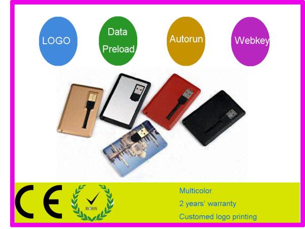 Memoria AT-045A de la unidad USB de la tarjeta de crédito del regalo 1G 2G 4G 16G de la promoción de Personised