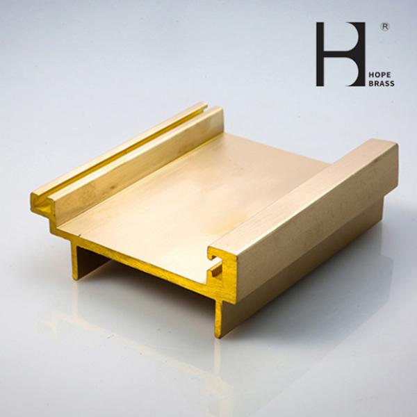 Customized As Per Drawing Brass Extrusion Frame Design OEM ODM Copper Alloy Brass Extrusion Profiles 5~180mm C38500