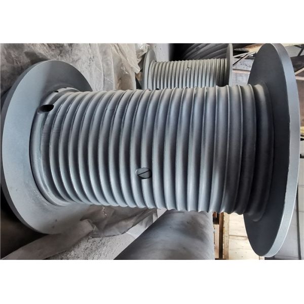 Customized Steel Material Lebus Grooved Rope Drum Galvanized For Industry Winch