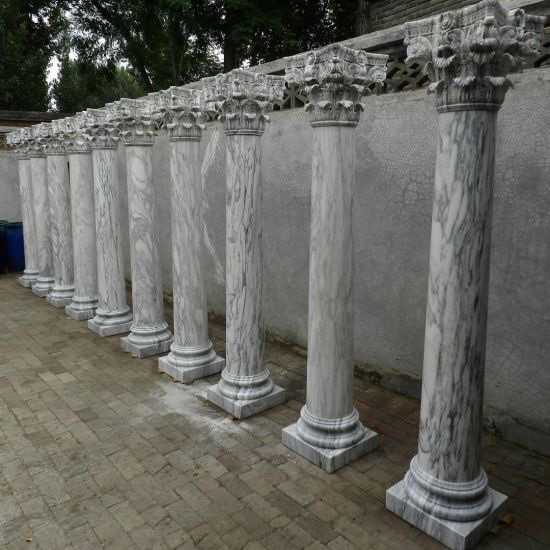 Custom All Size Marble Sculpture for Classical Building Facade Stone Roman Column