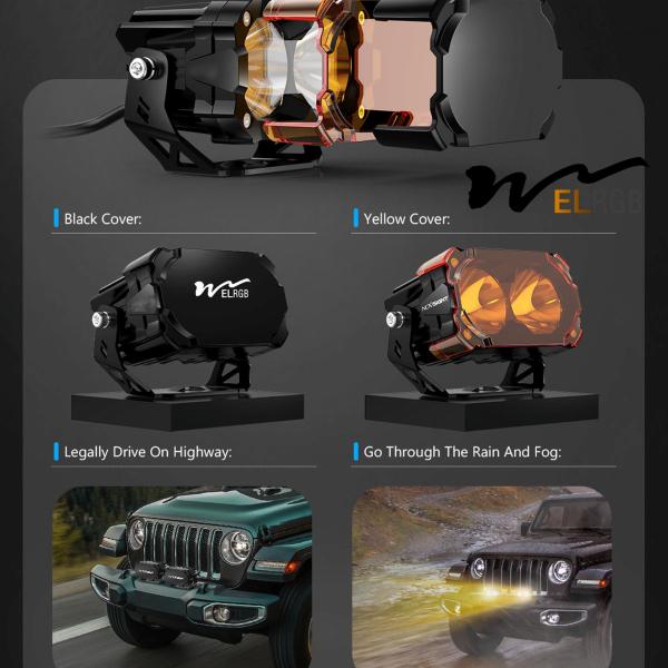 3600LM 4,5 polegadas veículo de reboque LED luzes de trabalho 42W luz de condução de carro
