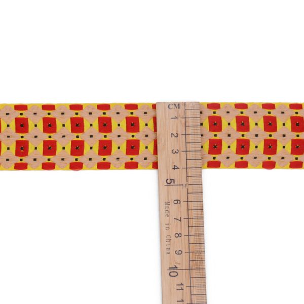 отделка ленты жаккарда полиэстера точек 4cm Multi покрашенная
