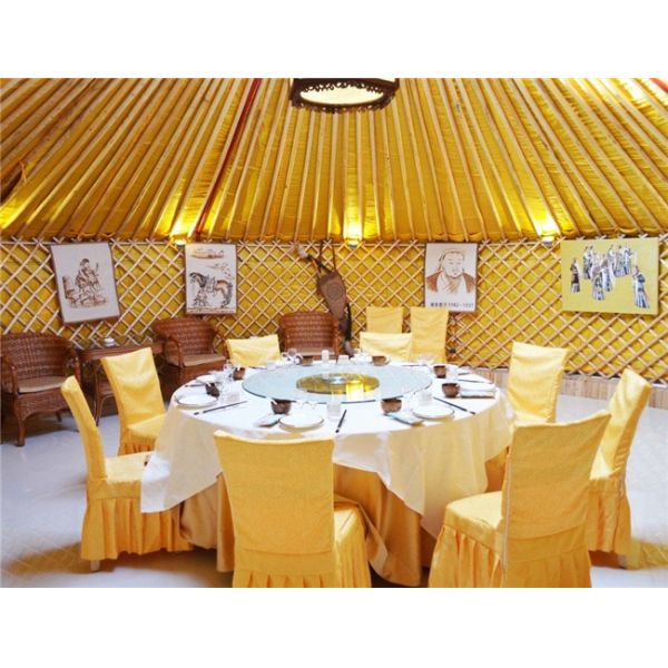 4m Diameter Mongolian Domed Tent / Yurt Camping Tent For Living Or Catering