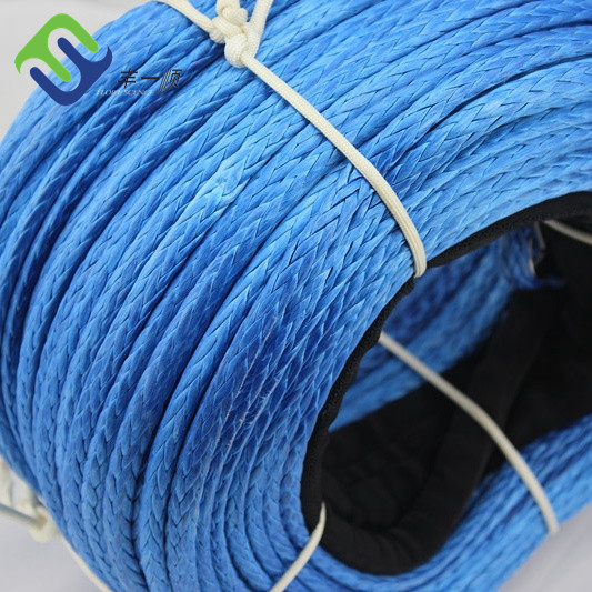 Красная веревочка Uhmwpe стренги волокна 12 заплела высокопрочный красный цвет