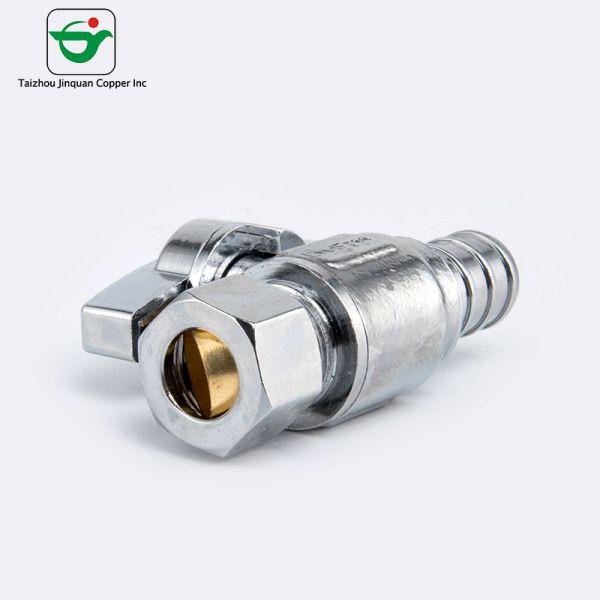 Straight Handle 1/4''X1/2'' Brass Angle Stop Normal Temperature