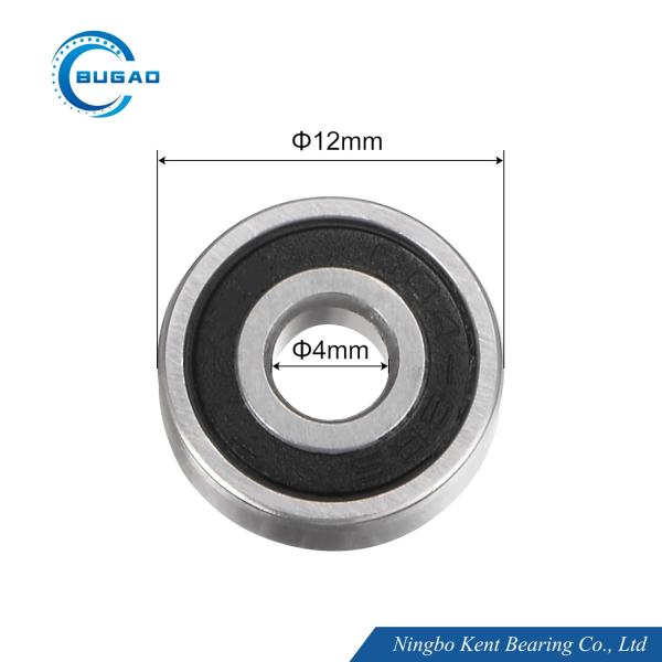604 2RS Deep Groove Ball Bearing Double Sealed 604-2RS , 4mm x 12mm x 4mm High Carbon Steel Z3 Bearings, ABEC-5,