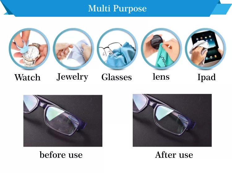 Прочный Eyeglass Microfiber подгонял сусальное золото ткани чистки печатая 15cm