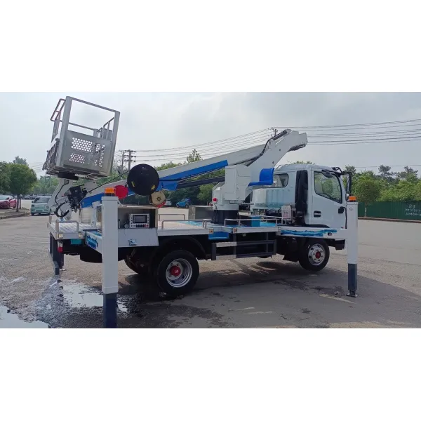 6 Wheeler 20m 22m 24m 28m 33m Hydraulic Ladder Lift Insulated Booms Aerial Work Platform Basket Hydraulic Ladder Truck