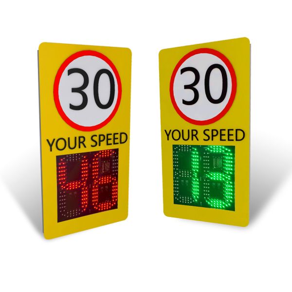 Texto personalizado Sistema de velocidade de radar LPR com sinal de velocidade de tráfego de material de ferro