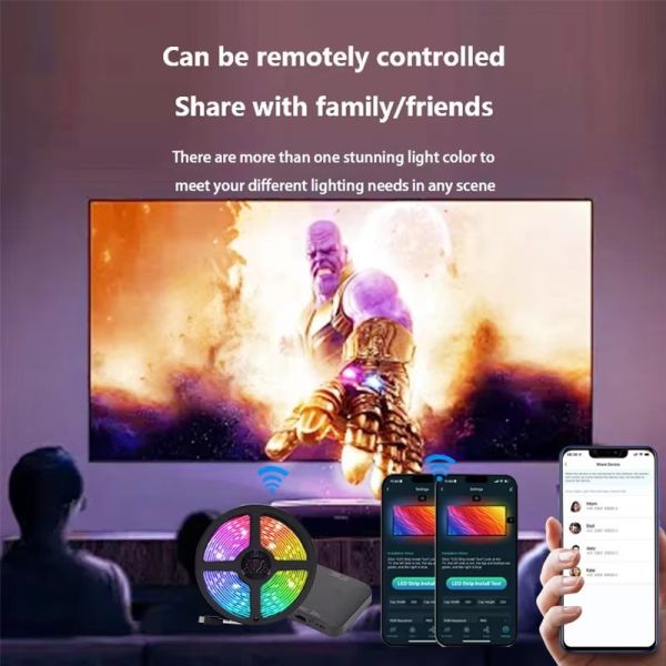 App Control LED Strip Light Smart TV Backlight 55-65inch 12V 5050 smd