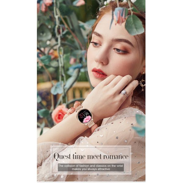170mAh 39mm Dia Waterproof Women Smartwatch 1.09 Inch For Ladies