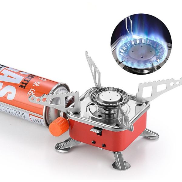 Factory Portable Mini Camping Outdoor Stainless Steel Butane Gas Stove Survival Pocket Picnic Cooking Burner