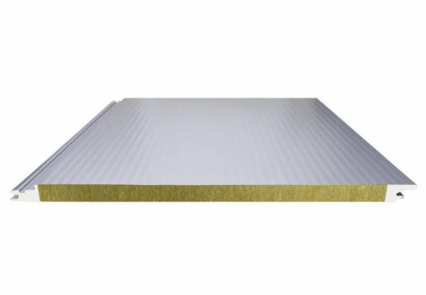 PU Edge Sealed Panel Sandwich Rockwool Anti Leakage For Large Span PEB Steel Workshop Warehouse
