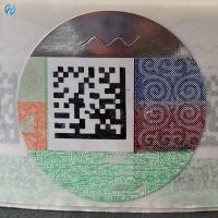 Pegatinas de seguridad holográficas impermeables adhesivo permanente duradero personalizado