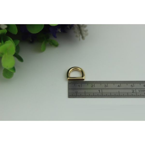 High quality 9mm metal d ring,nickel color zinc alloy d buckles for handbag accessory