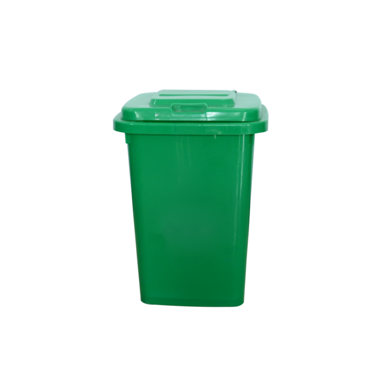 50L Outdoor Garbage Can Freestanding Plastic Outdoor Trash Can