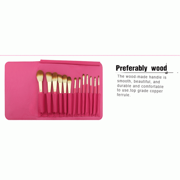 Full Foundation Kits Professional Makeup t Kits 13 Pcs Nylon Hair Wooden Handle