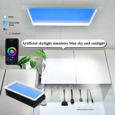 2x4 Painel interno de luz solar artificial Zigbee Wifi Bluetooth controle remoto