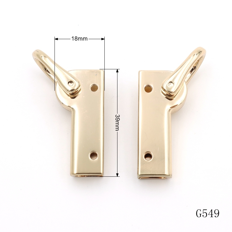 Custom Metal Bag Accessories Gold Double Ear Clip Corrosion Resistant For Bag Accessories