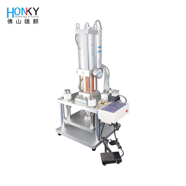 Adjustable Pressure Cap Pressing Machine for Small Business Use in Cosmetic Bottle Plug Pressing