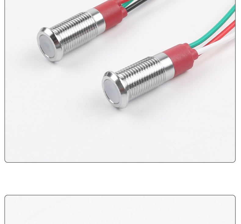 8mm Red Green BiColor LED Metal Indicator Light High Brightness 3V/6V/12V/24V Panel Mount for Industrial Use