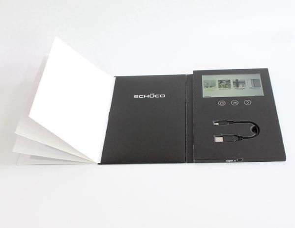 7 Inch IPS HD 1080P Video LCD Digital Brochure Full Colors In Folder 8GB Memory