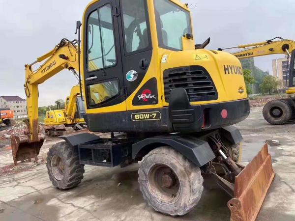 Hard Construction Mini 6T R60W-7 Used Hyundai Excavator