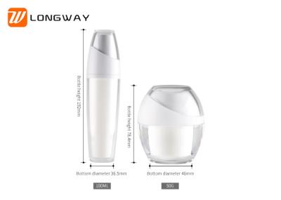 Popular Plastic Cosmetic Serum Bottles , Empty Cosmetic Bottle Refillable Set