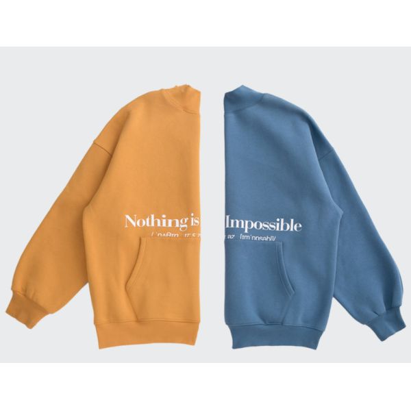 Фуфайка шеи женщин o вышивки рукава ватки зимы Streetwear слишком большая длинная