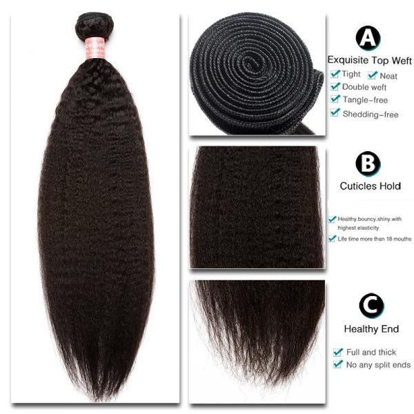 O cabelo peruano da categoria do cabelo 9a de Qingdao empacota a textura reta perverso 10 a 30