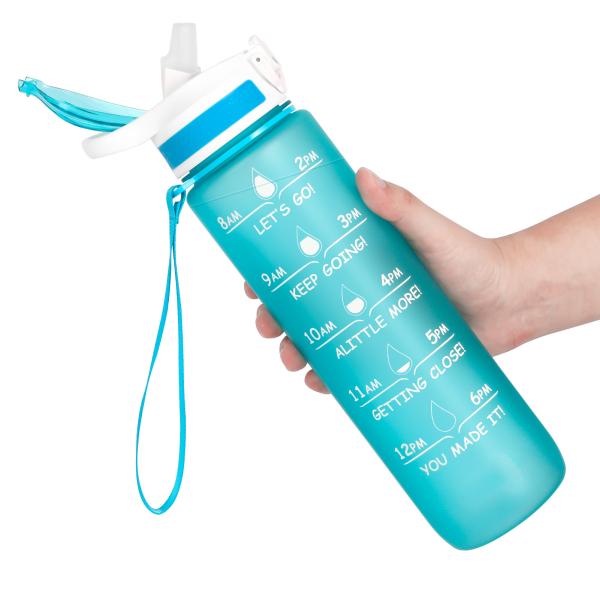 OEM ODM 128 Oz Motivational Water Bottle 64 Oz PC ABS Silicone