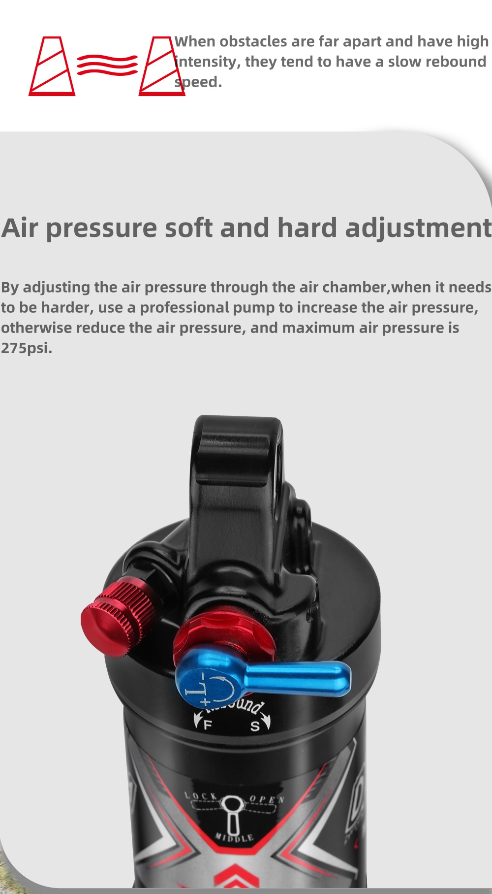 Dnm Ao-8RC Мотоциклетный пружинный амортизатор воздушного удара с регулировкой демпера