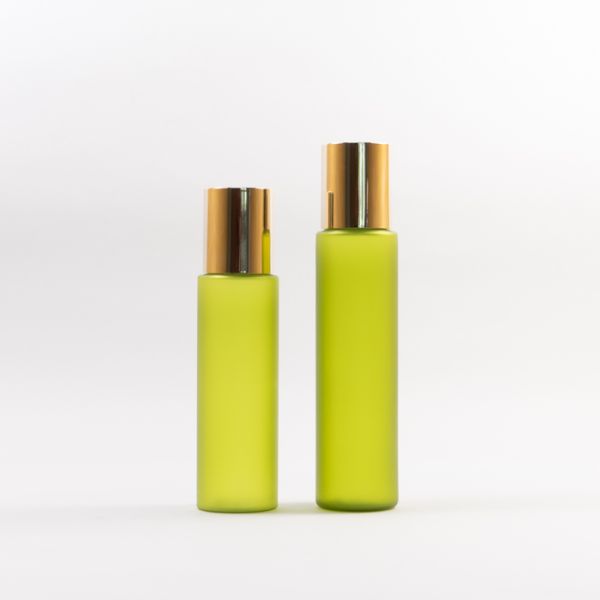 Естественный зеленый контейнер насоса 120ml 150ml 200ml безвоздушный с крышкой кроны