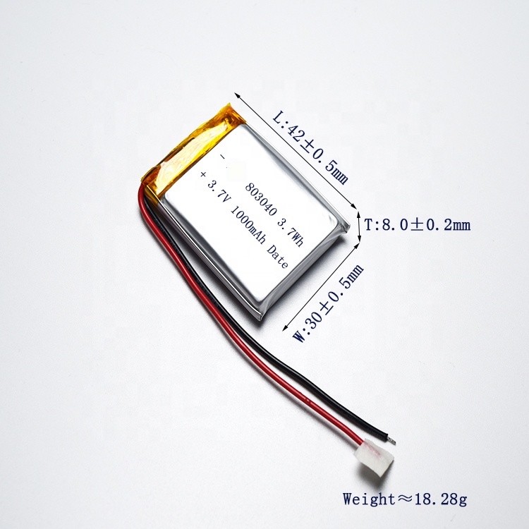 803040 3,7 батарея Lipo полимера лития v 1000mah перезаряжаемые для диктора Bluetooth