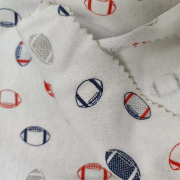 95% Cotton 5% Spandex Printed Interlock Knitted Fabric 190G 40S