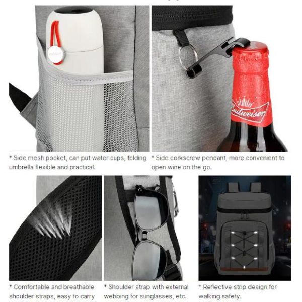 Custom Waterproof Lunch Bags Insulated Cooler Backpack