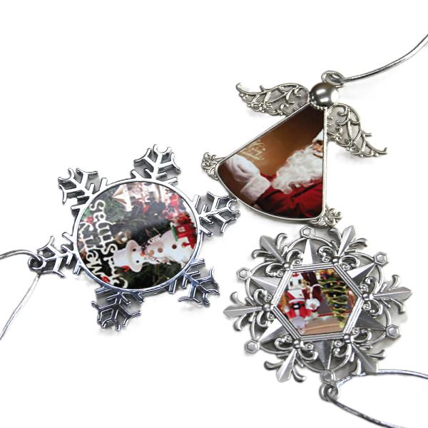 Diy Printable Blank Metal Sublimation Christmas Hanging Snowflake Ornament Sublimation Tree Decorations