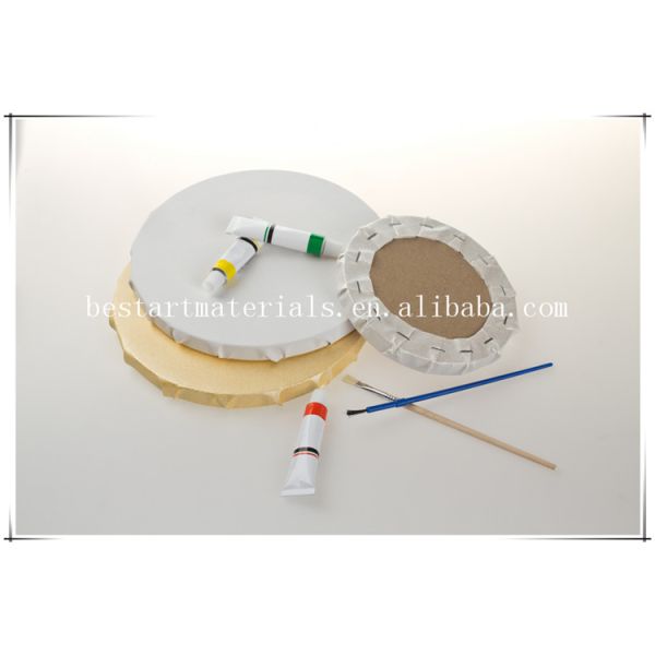 Toile de coton tendue ronde 30 cm pour la peinture